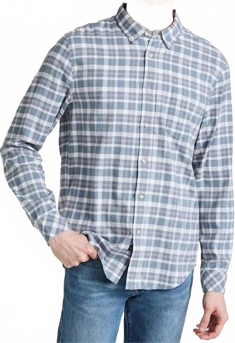 NEW RAILS stretch reid shirt in athens faded navy